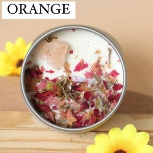 Aromatherapy 100% Soy Wax Dried Flowers Crystal Candle Tin